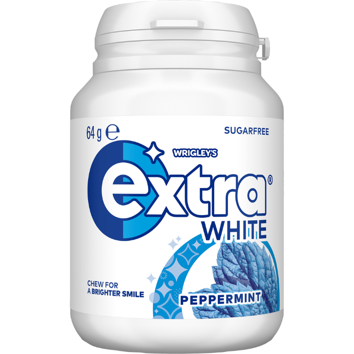 EXTRA White Peppermint Sugar Free Chewing Gum 64g