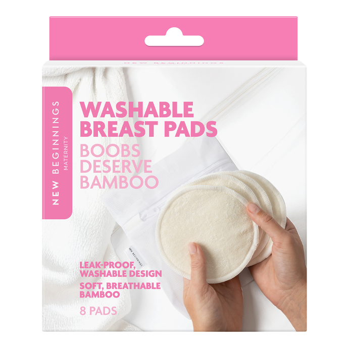 New Beginnings Washable Bamboo Nursing Pads 8 Pack