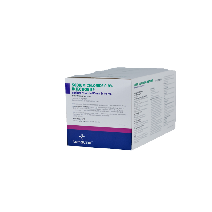 Sodium Chloride 0.9% Plastic Steriluer 10mL 50 Pack