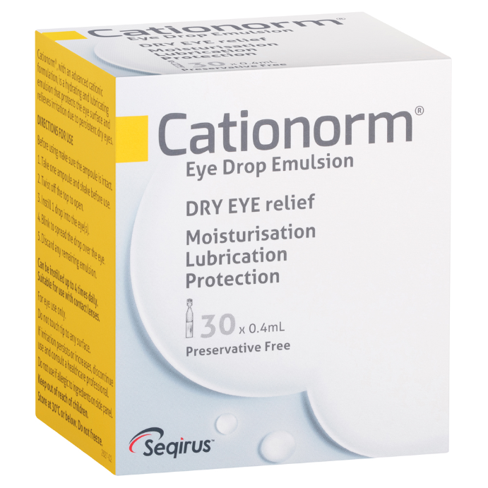 Cationorm PF Eye Drop Emulsion Vials 30 x 0.4mL