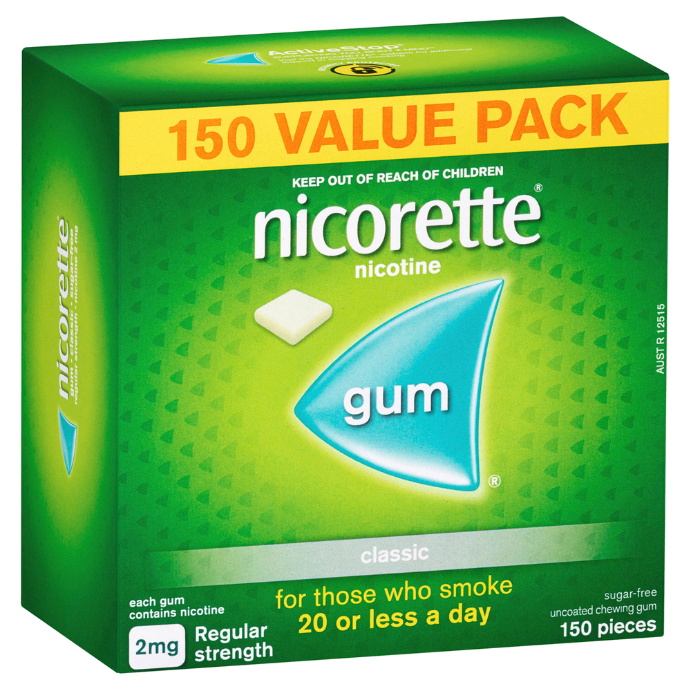 NICORETTE® Nicotine Gum Regular Strength 2mg Classic 150 Pack