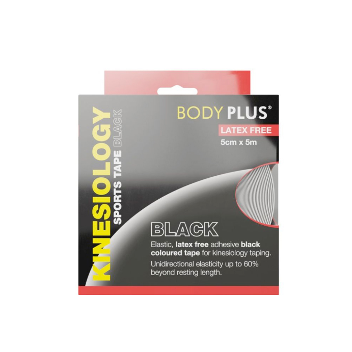 BodyPlus K-Tape Latex Free Black 5cm X 5M Bp1410