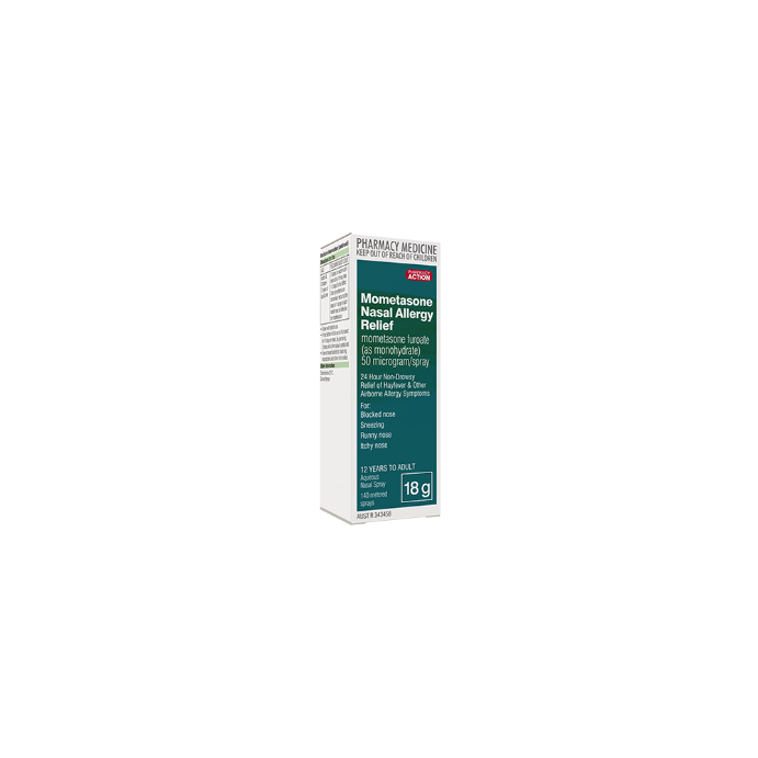 PHARMACY ACTION Mometasone Nasal Allergy Spray 50mcg 1 Spray