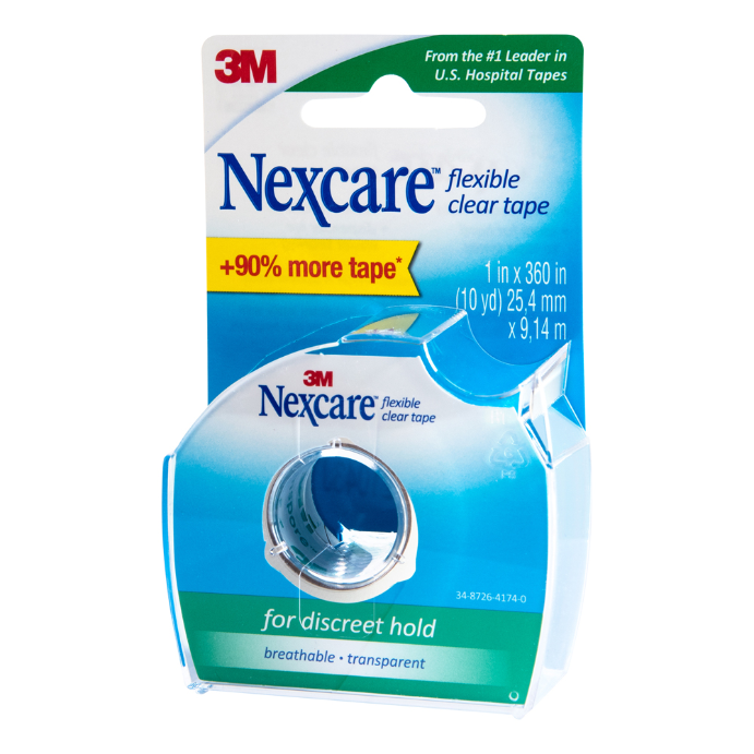 NEXCARE Flexible Clear Tape Dispenser 25.4mm x 9.14m 1 Roll