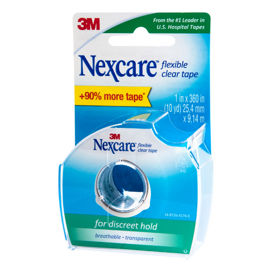 NEXCARE Flexible Clear Tape Dispenser 25.4mm x 9.14m 1 Roll