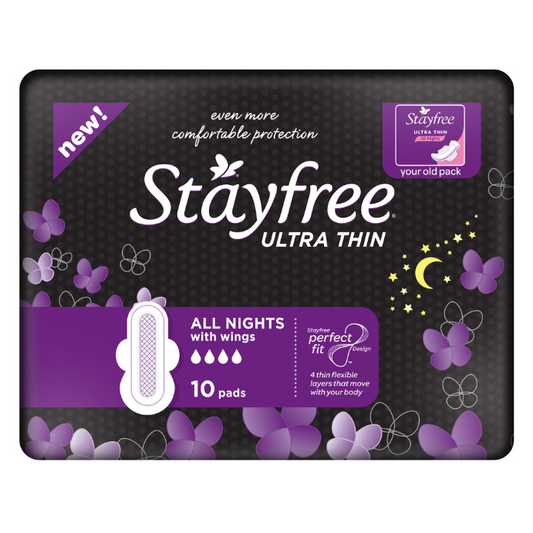 Stayfree Ultra Thin All Nights with Wings 10 Pack