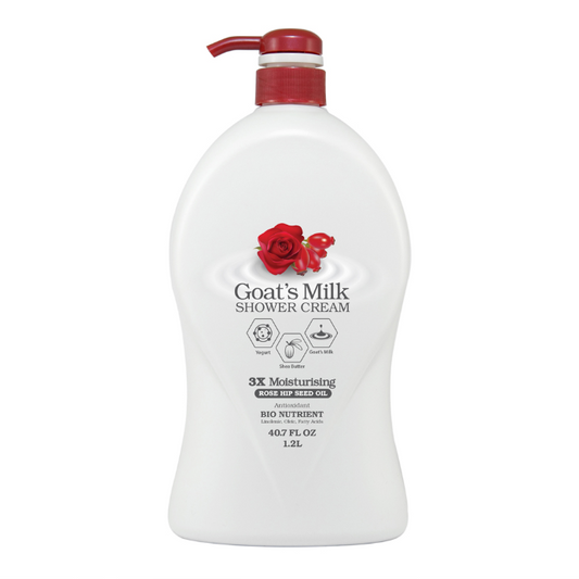 LOVERCARE Goat's Milk Shower Cream Rose Hip Seed Oil 1.2 L