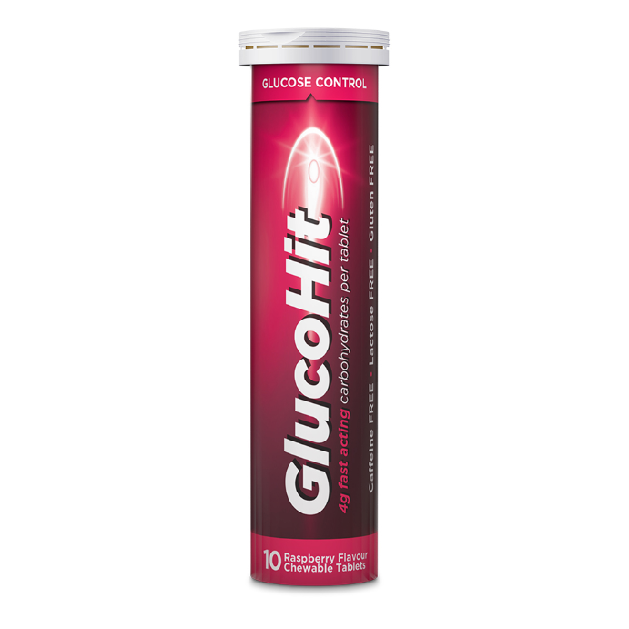 GLUCOHIT Glucose 4mg Raspberry Tube 10 Tablets
