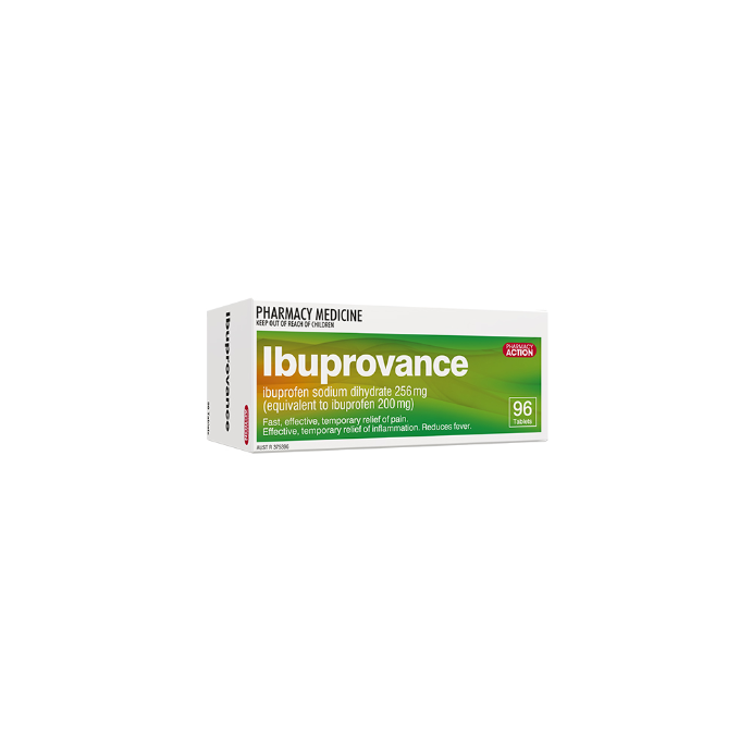 PHARMACY ACTION Ibuprovance 256g 96 Tablets
