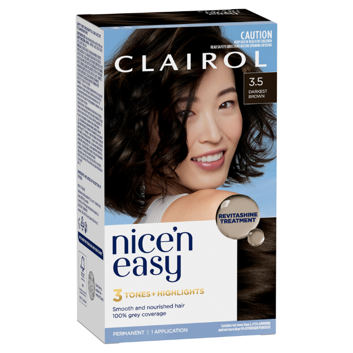 Clairol Nice 'N Easy 3.5 Darkest Brown Permanent Hair Colour 1 Pack