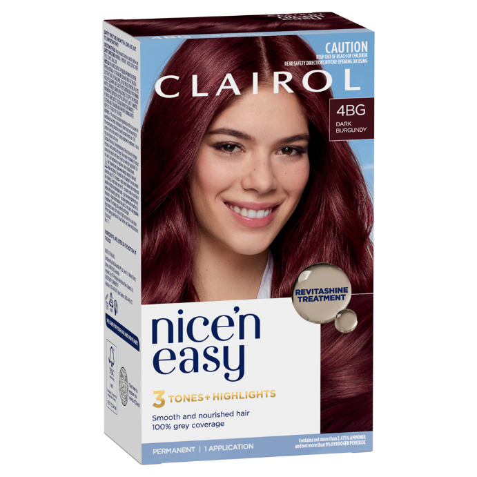 Clairol Nice 'N Easy 4BG Burgundy Permanent Hair Colour 1 Pack
