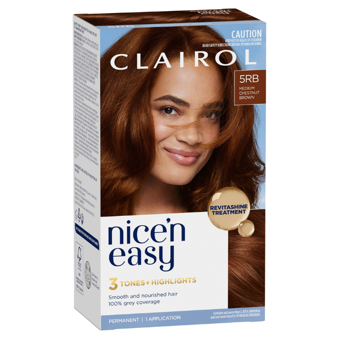 Clairol Nice 'N Easy 5RB Medium Chestnut Brown Permanent Hair Colour 1 Pack