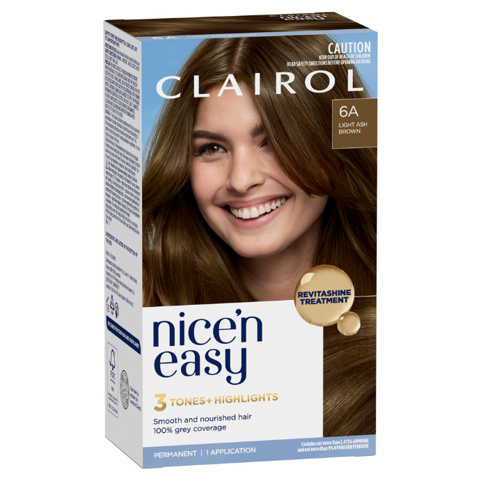 Clairol Nice 'N Easy 6A Natural Light Ash Brown Permanent Hair Colour 1 Pack