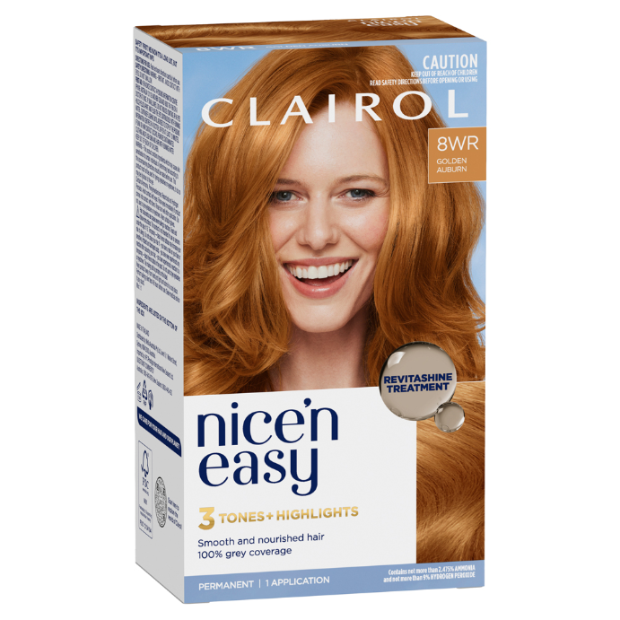 Clairol Nice 'N Easy 8WR Natural Gold Auburn Permanent Hair Colour 1 Pack