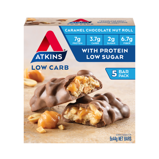 Atkins Caramel Chocolate Nut Roll 5 Pack