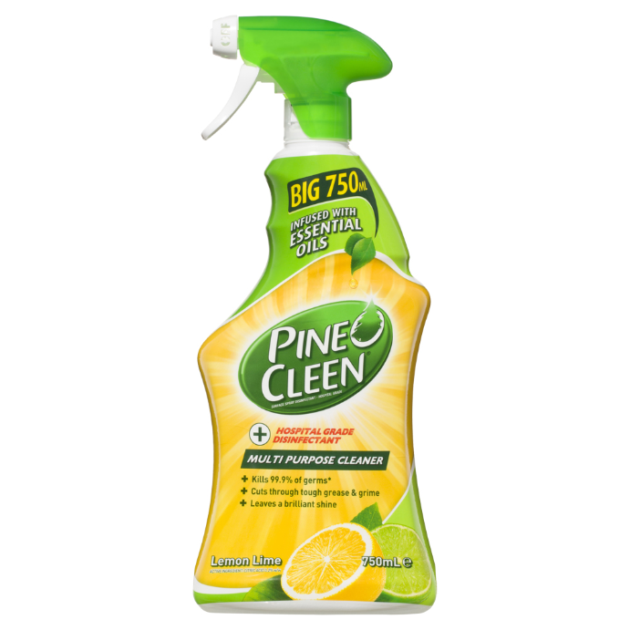 PINE O CLEEN Antibacterial Disinfectant Multi Purpose Spray Lemon & Lime 750mL
