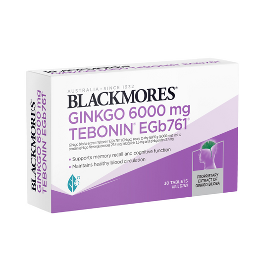 Blackmores Ginkgo 6000mg 30 Tablets