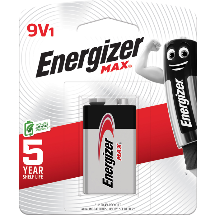ENERGIZER MAX 9V Alkaline Battery 1 Pack