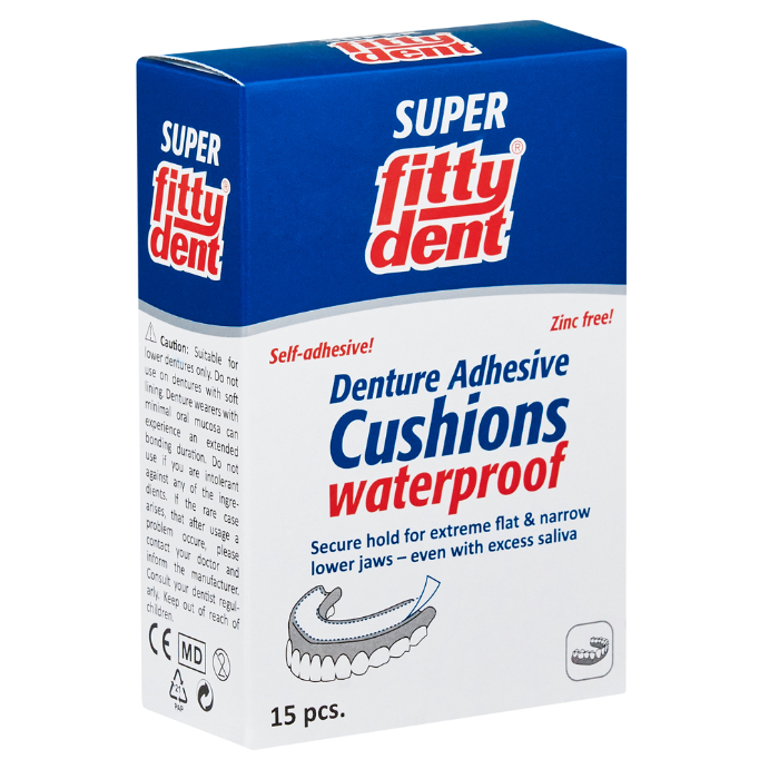 FITTY DENT Lower Denture Adhesive Cushions 15 Pack