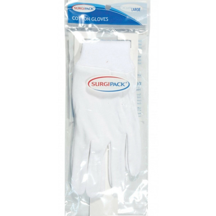 SurgiPack Glove Cotton White Lrg I Pair 6100