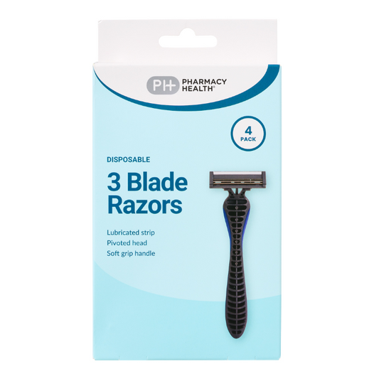 Pharmacy Health Plus Mens Disposable Razors 4 Pack