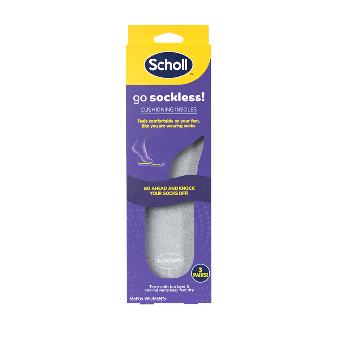 Scholl Go Sockless! Cushioning Insoles L 3 Pairs