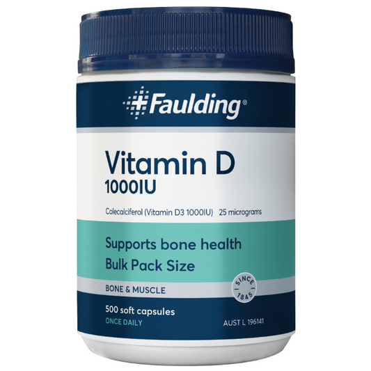 Faulding Vitamin D 1,000IU 500 Capsules