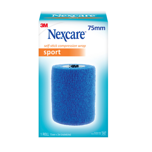Nexcare Self Stick Compression Wrap 75mm Blue