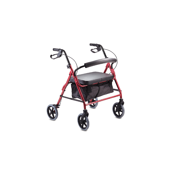 MAKING LIFE EASY Rollator 8 Heavy Duty Burgundy