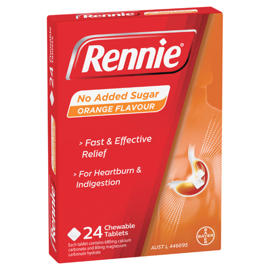 Rennie No Added Sugar Orange 24 Pack