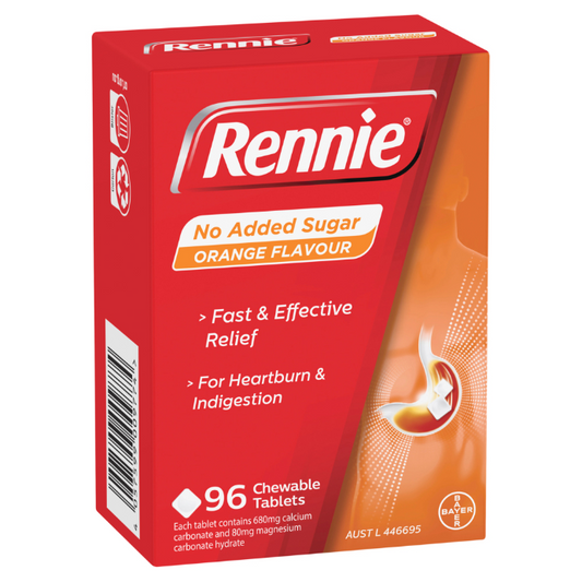 Rennie No Added Sugar Orange 96 Pack