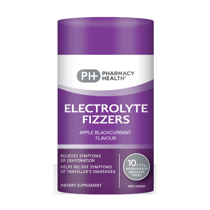 PHARMACY HEALTH Electrolyte Fizzers Apple Blackcurrant x 10 Sticks