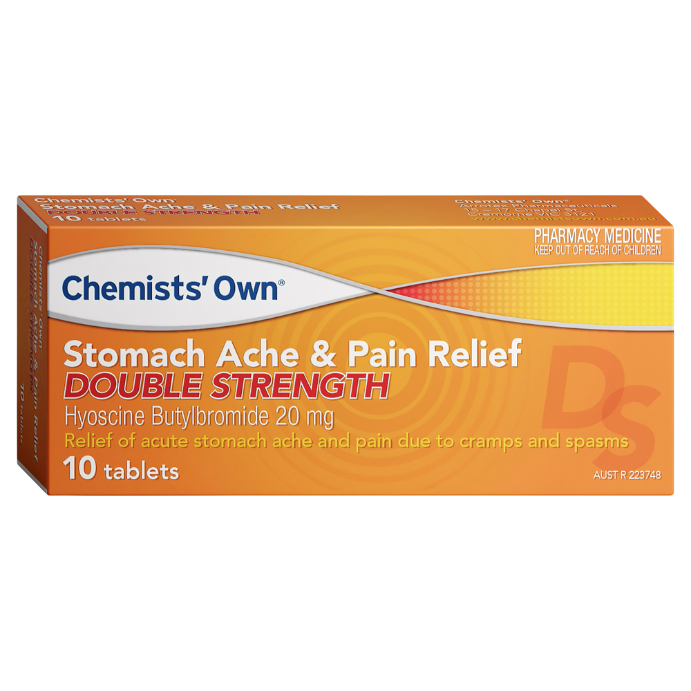 Chemists' Own Stomach Ache & Pain Double Strength 10 Tablets