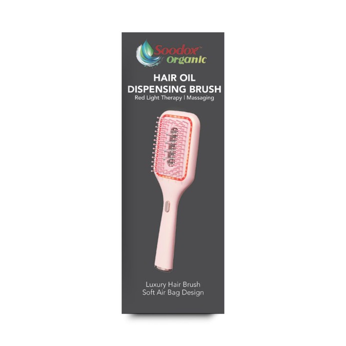 Soodox Organic Hair Oil Dispensing Brush Pink