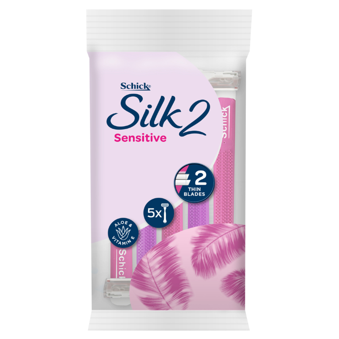 Schick Silk 2 Sensitive Disposable Razors 5 Pack