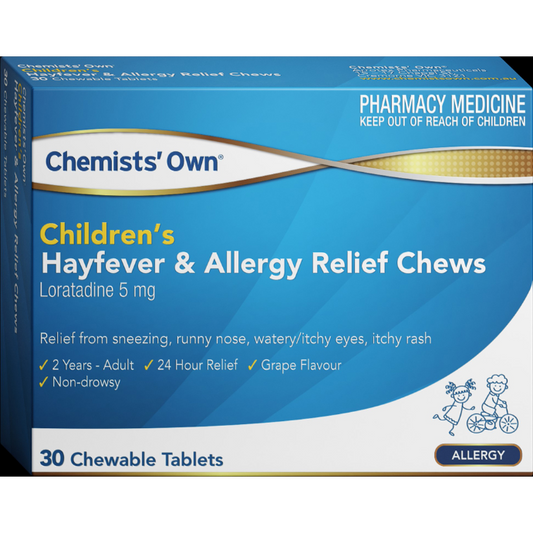 Chemists' Own Hayfever And Allergy Relief 30 Chewable Tablets
