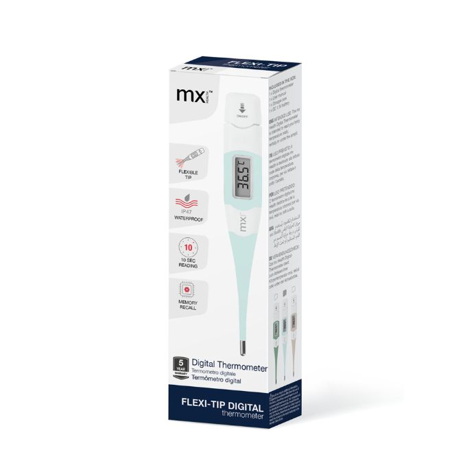 MEDINOX Thermometer Digital Flexi-Tip Powder Blue