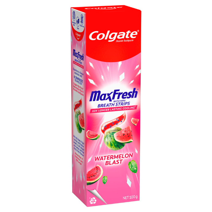 Colgate Max Fresh with Mini Breath Strips Watermelon Blast Toothpaste 100g