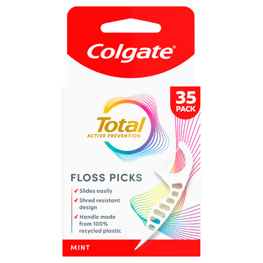 Colgate Total Active Prevention Floss Pick Mint 35 Pack