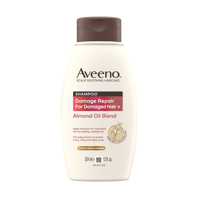 Aveeno Damage Repair+ Almond Oil Blend Shampoo 354mL