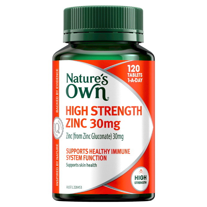 Nature's Own High Strength Zinc 30mg 120 Tablets