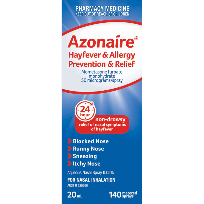 Azonaire Hayfever 50mcg 140 Sprays