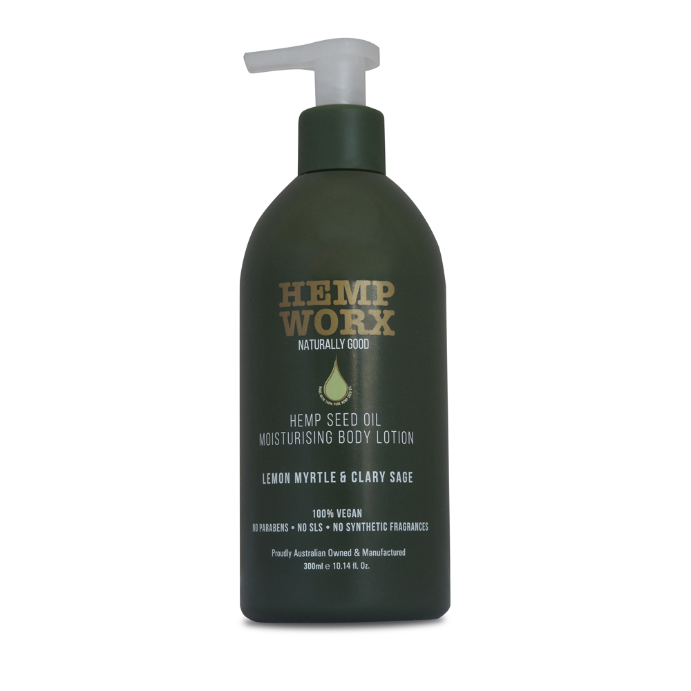 Hemp Worx Lemon Myrtle & Clary Sage Body Lotion 300mL
