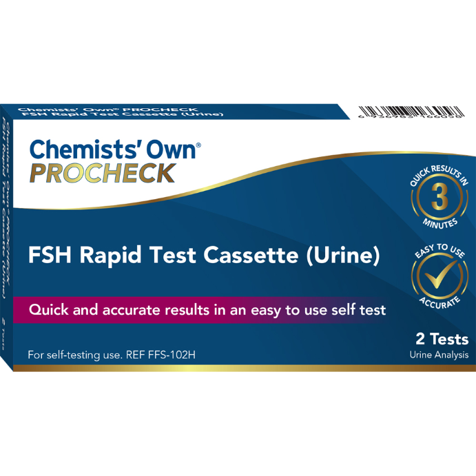 Chemists' Own PROCHECK FSH Rapid Test Cassette (Urine) 2 Pack