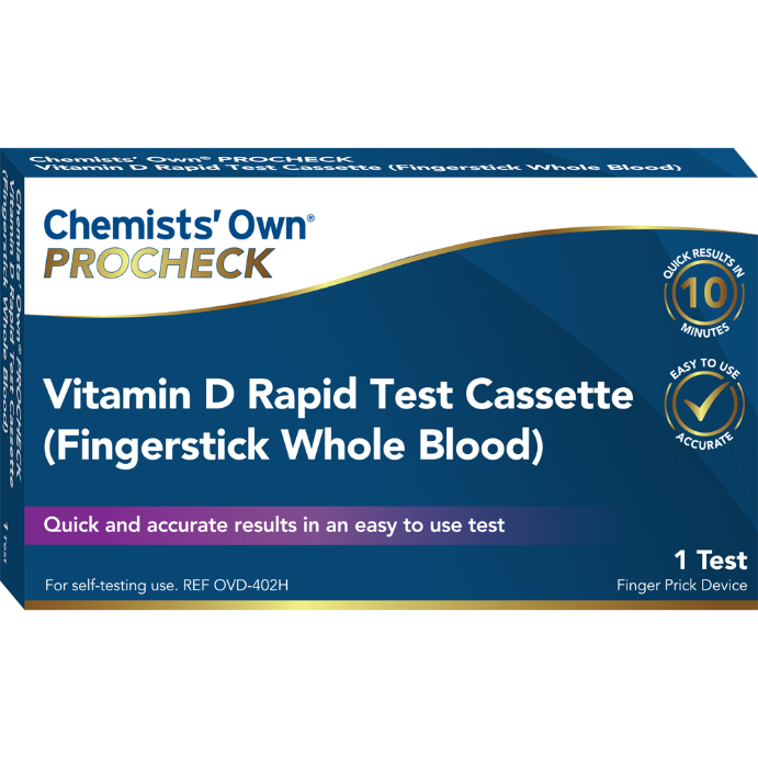 Chemists' Own PROCHECK Vitamin D Rapid Test Cassette (Fingerstick Whole Blood) 1 Pack