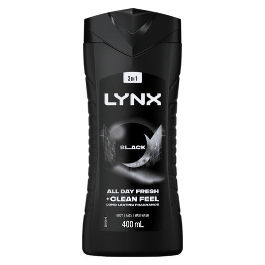 Lynx Black 3-in-1 Body Wash 400mL