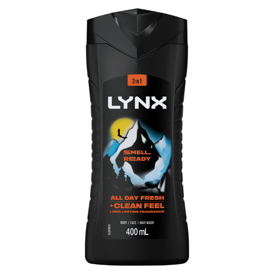 Lynx Smell Ready 3-in-1 Body Wash 400mL