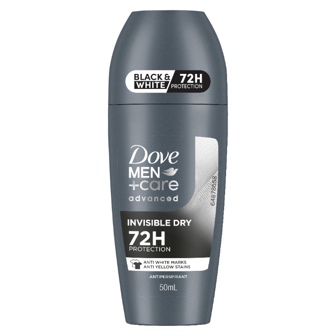 Dove Men Deodorant Advanced 72hr Invisible Dry Roll-On 50mL