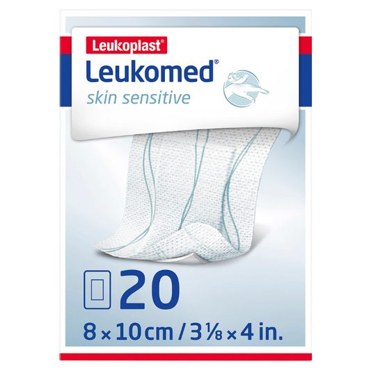 LEUKO Leukomed Skin Sensitive Sterile 8cm x 10cm 20 Pack