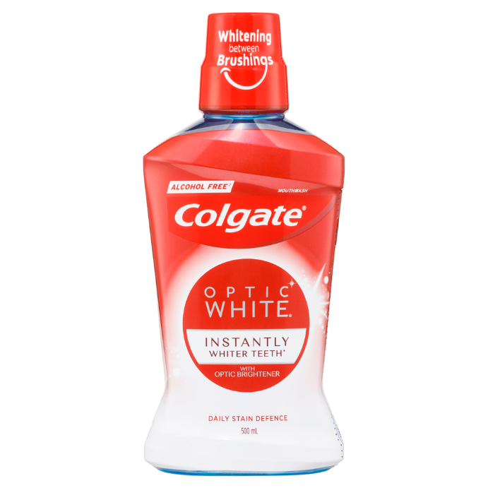Colgate Optic White Alcohol Free Mouthwash 500mL